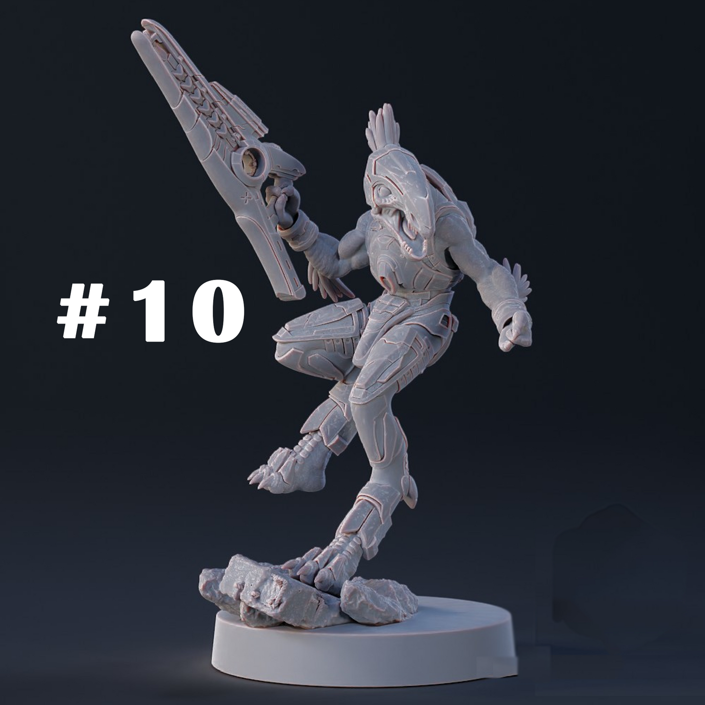 Halo Covenant Jackal Miniatures 1:48 Scale Miniatures for Tabletop- Galactic Armory - Sci-Fi Wargaming Figures