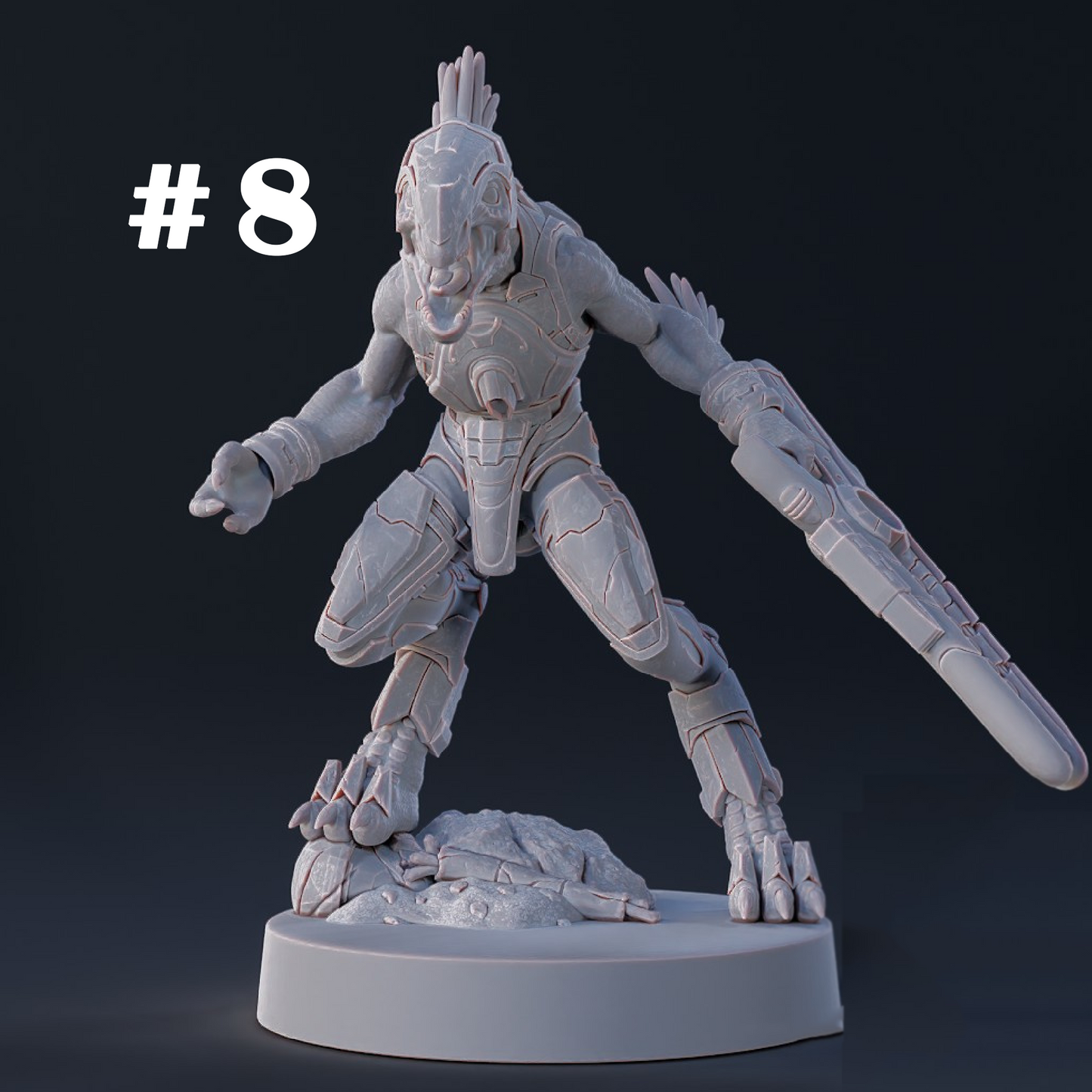 Halo Covenant Jackal Miniatures 1:48 Scale Miniatures for Tabletop- Galactic Armory - Sci-Fi Wargaming Figures