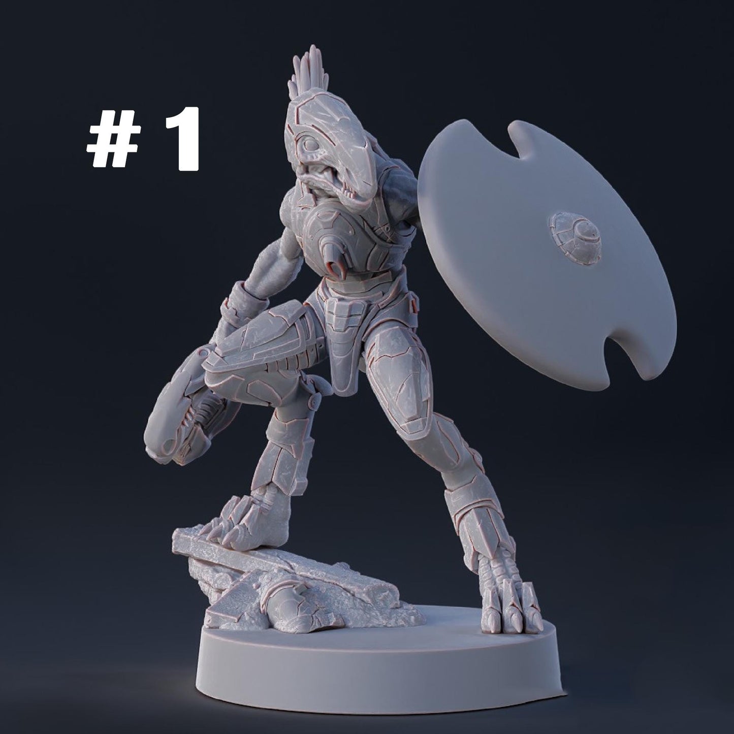 Halo Covenant Jackal Miniatures 1:48 Scale Miniatures for Tabletop- Galactic Armory - Sci-Fi Wargaming Figures