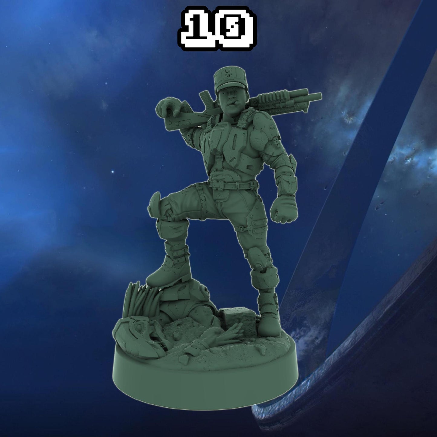 Halo UNSC Marine Miniatures 1:48 Scale Miniatures for Flashpoint and Tabletop- Galactic Armory - Sci-Fi Wargaming Figures