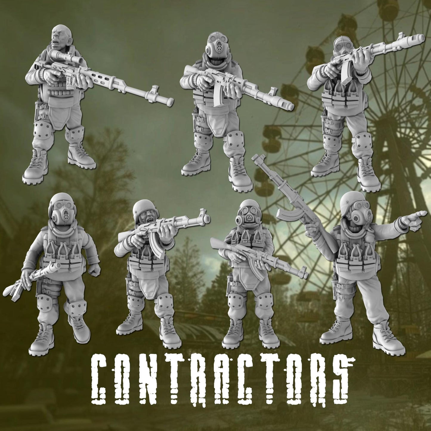 Tales from the Radiation Zone - 3D Print Collection - Post Apocalyptic 28mm/32mm Miniatures for Zona Alfa/Fallout/STALKER Tabletop Gaming
