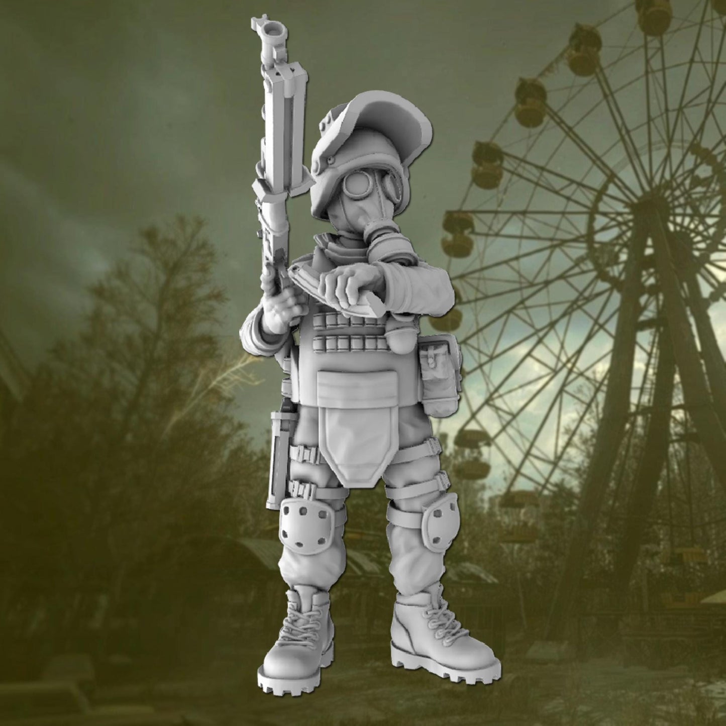 Zone Military Squad- Tales from the Radiation Zone - Post Apocalyptic 28mm/32mmMiniatures for Zona Alfa/Fallout/STALKER Tabletop Gaming