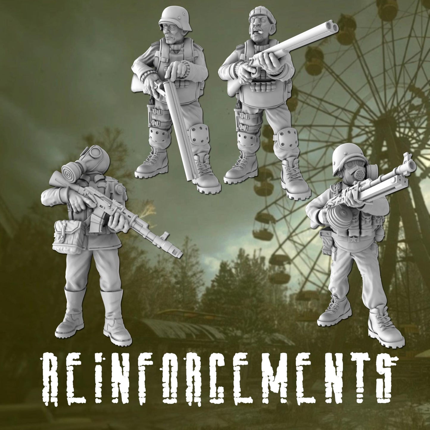 Tales from the Radiation Zone - 3D Print Collection - Post Apocalyptic 28mm/32mm Miniatures for Zona Alfa/Fallout/STALKER Tabletop Gaming