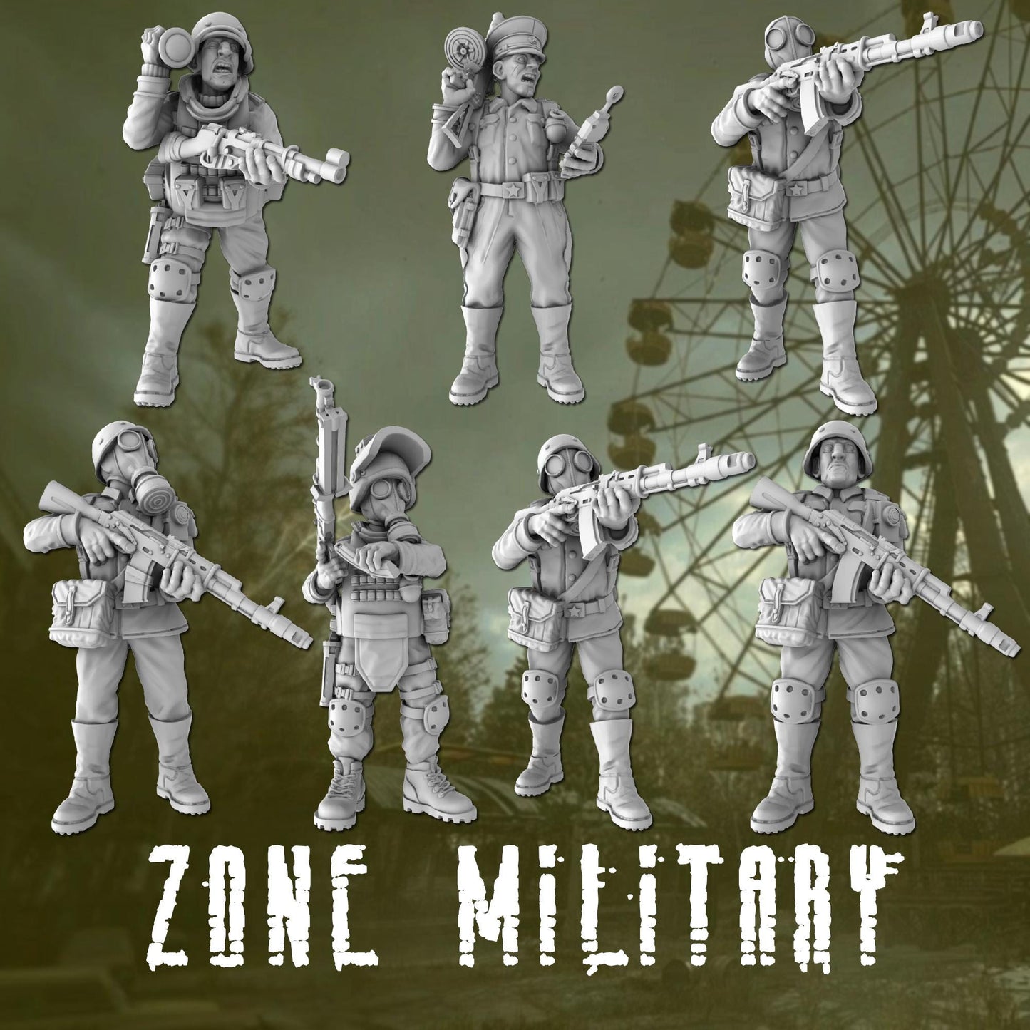 Tales from the Radiation Zone - 3D Print Collection - Post Apocalyptic 28mm/32mm Miniatures for Zona Alfa/Fallout/STALKER Tabletop Gaming