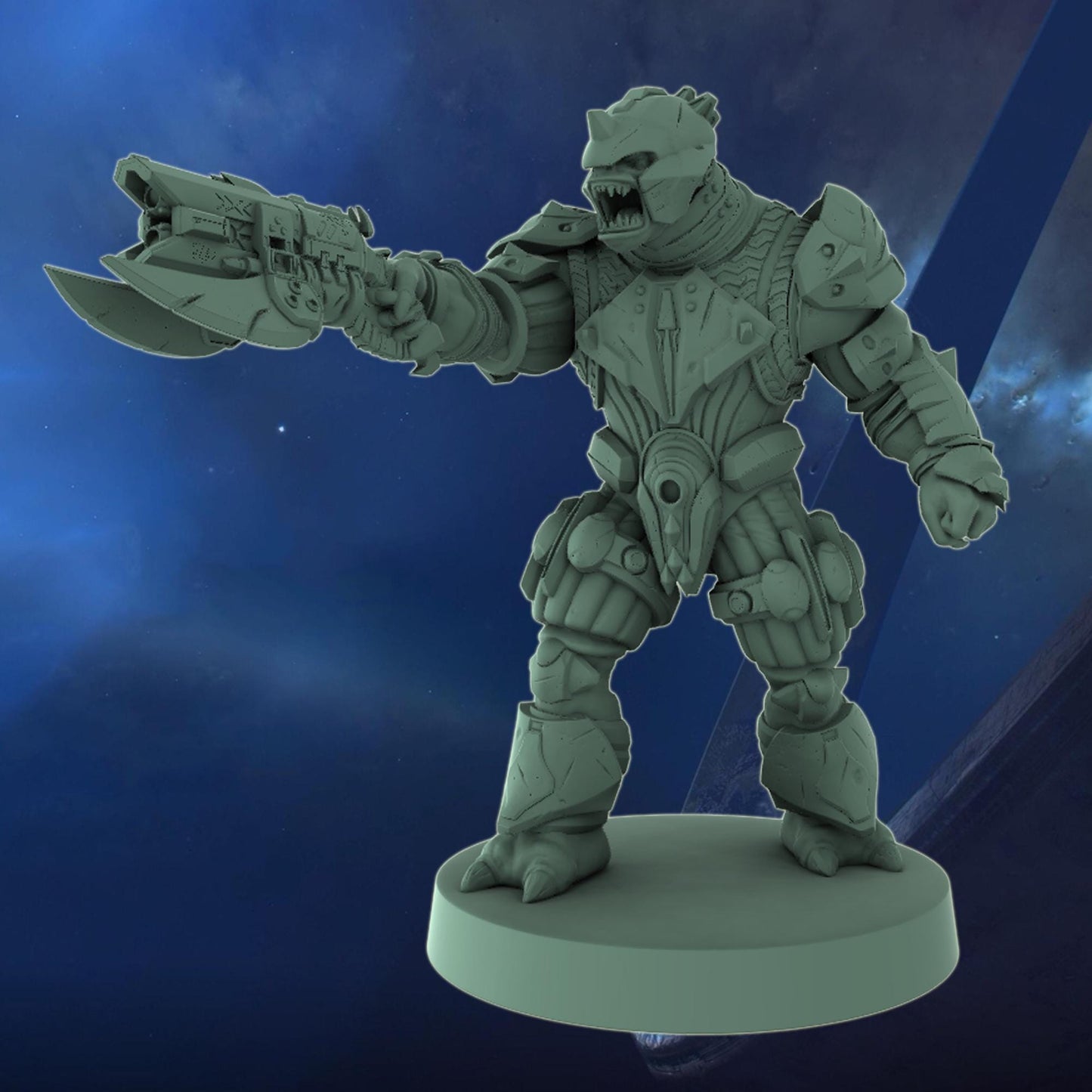 Halo Brute Covenant Miniatures 1:48 Scale Miniatures for Flashpoint and Tabletop- Galactic Armory - Sci-Fi Wargaming Figures