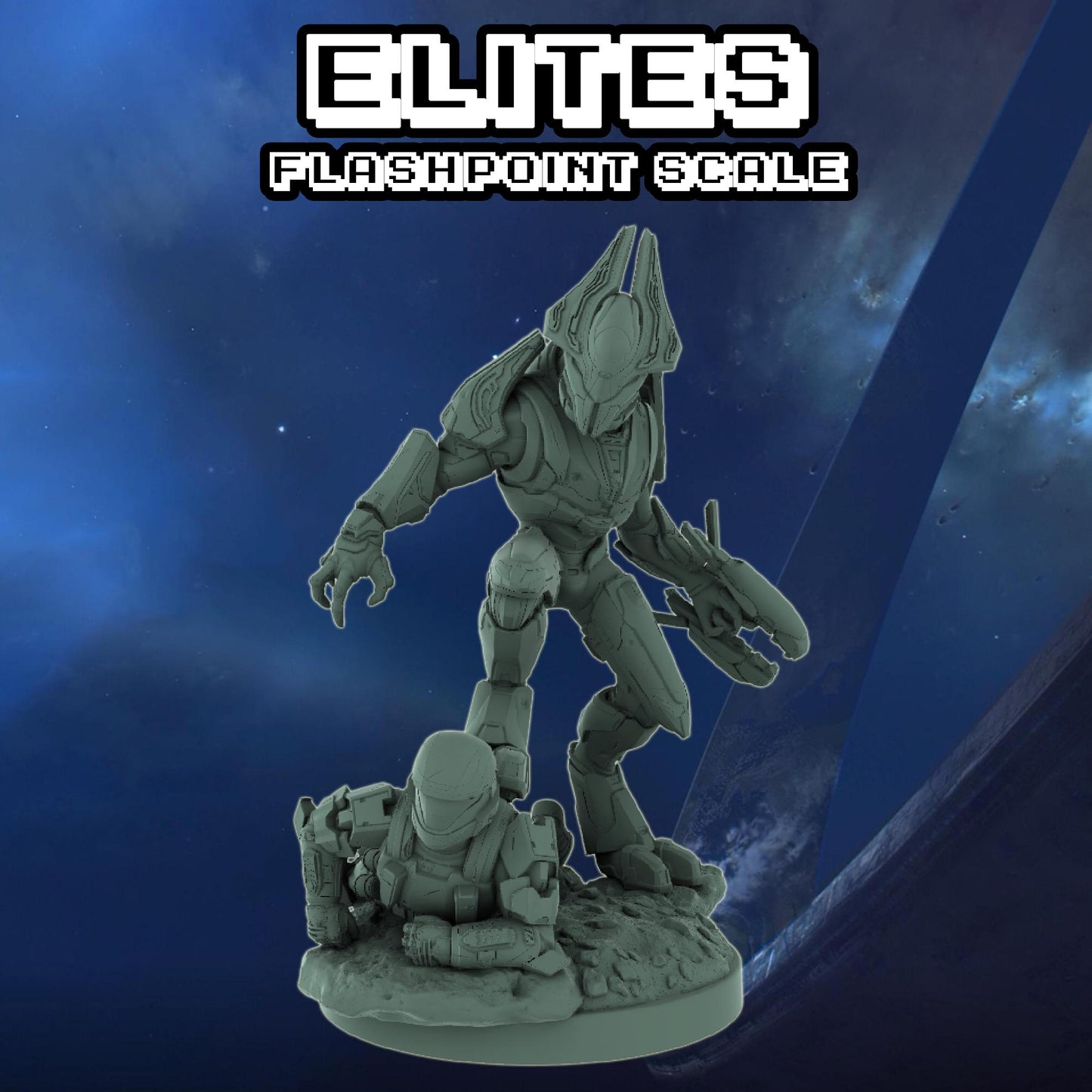 Halo Elite Covenant Miniatures 1:48 Scale Miniatures for Flashpoint and Tabletop- Galactic Armory - Sci-Fi Wargaming Figures
