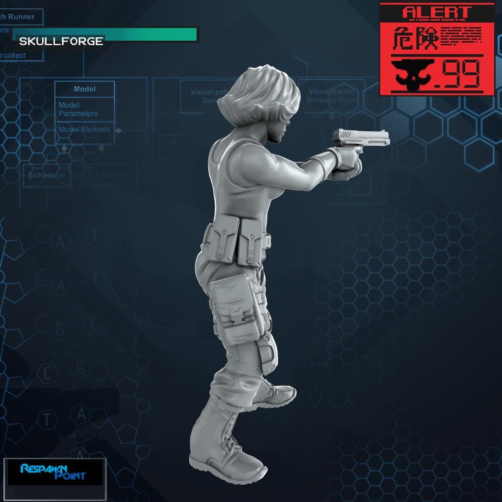 Maria Silverburgh - SkullForge Studios - Tabletop Miniatures for Tactical Espionage Action - High Quality 3D Printed Resin Minis- Unpainted