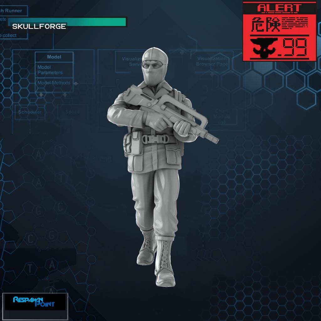 Generic Wolf Soldiers - SkullForge Studios - Tabletop Miniatures for Tactical Espionage Action - High Quality 3D Printed Minis - Unpainted