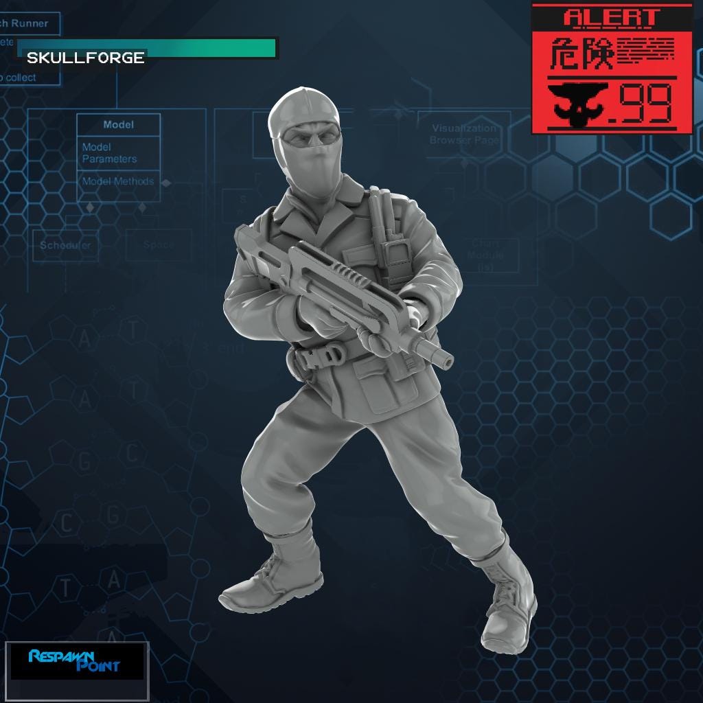 Generic Wolf Soldiers - SkullForge Studios - Tabletop Miniatures for Tactical Espionage Action - High Quality 3D Printed Minis - Unpainted