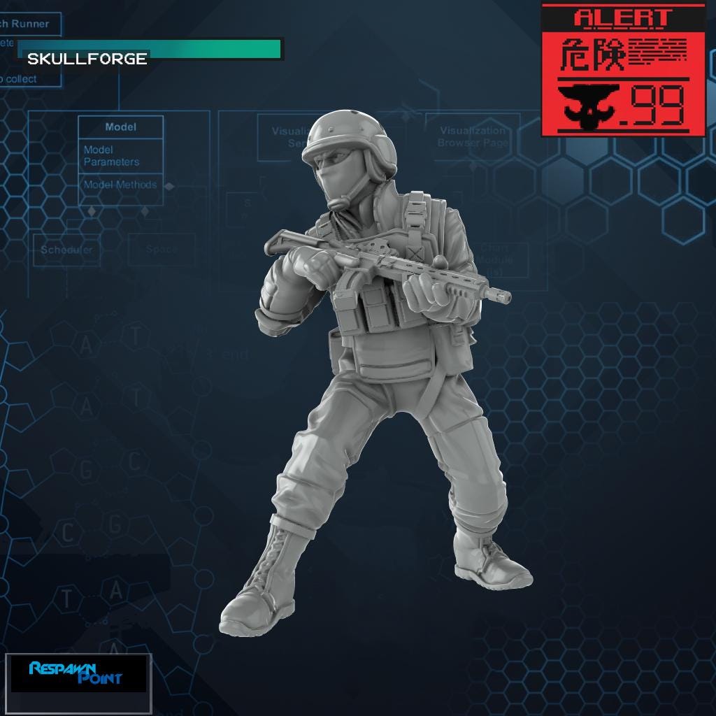 Elite Wolf Soldiers - SkullForge Studios - Tabletop Miniatures for Tactical Espionage Action - High Quality 3D Printed Minis - Unpainted