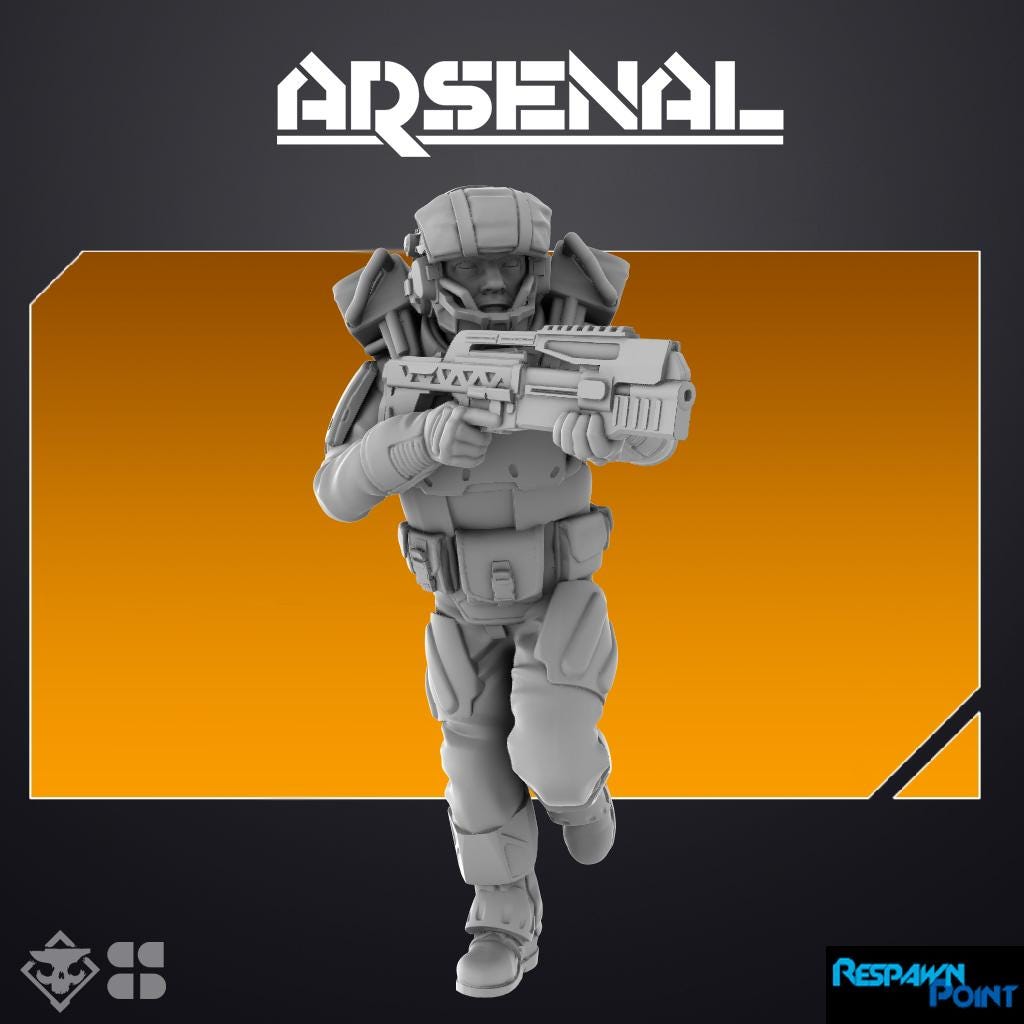 Arsenal: Fireteam Beta- SkullForge Studios - Tabletop Miniatures for Sci-Fi Combat - High Quality 3D Printed Minis - Unpainted