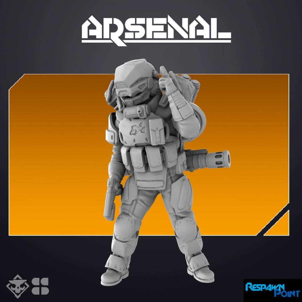 Arsenal: Fireteam Beta- SkullForge Studios - Tabletop Miniatures for Sci-Fi Combat - High Quality 3D Printed Minis - Unpainted