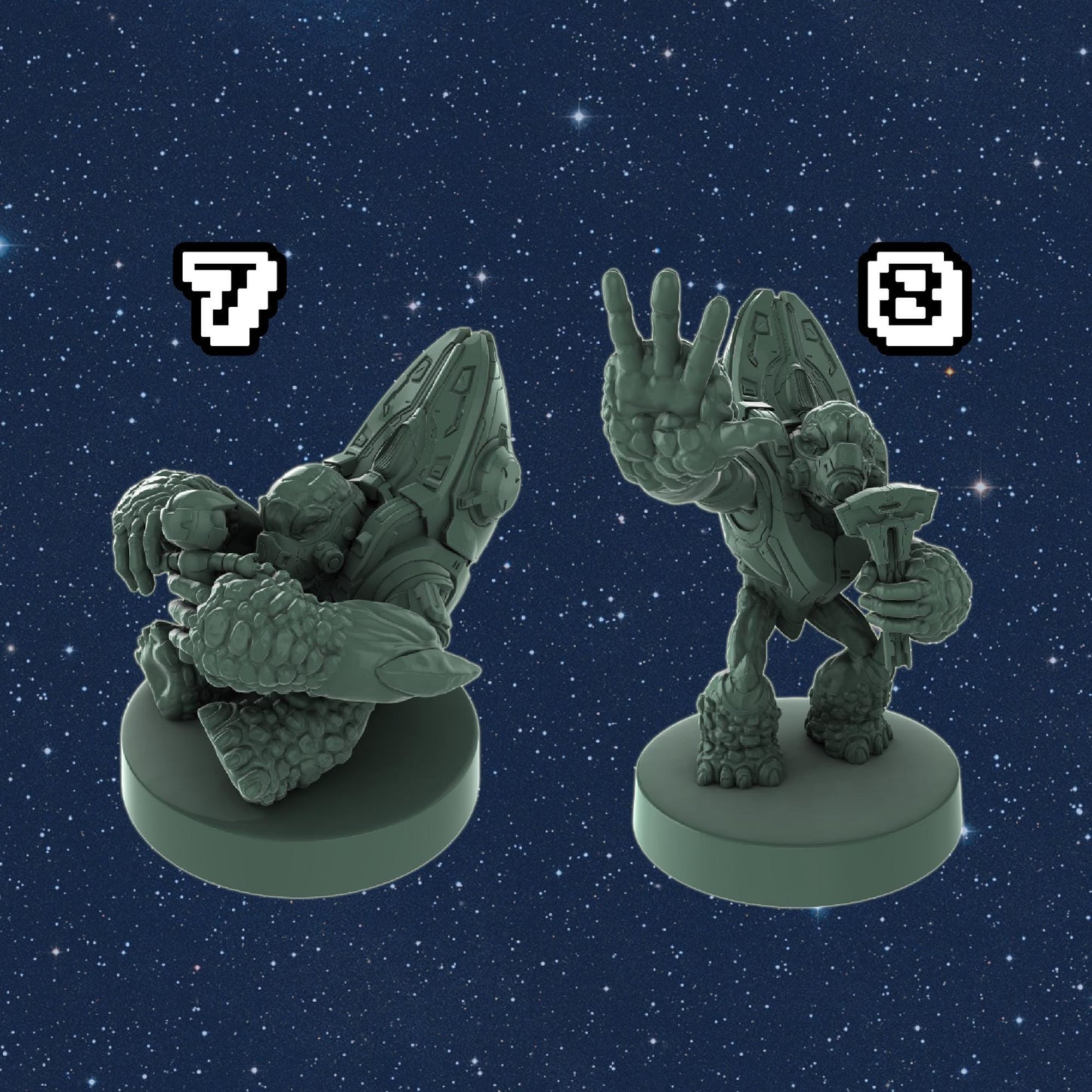 Grunt Covenant Miniatures 1:48 Scale Miniatures for Flashpoint and Tabletop- Galactic Armory - Sci-Fi Wargaming Figures
