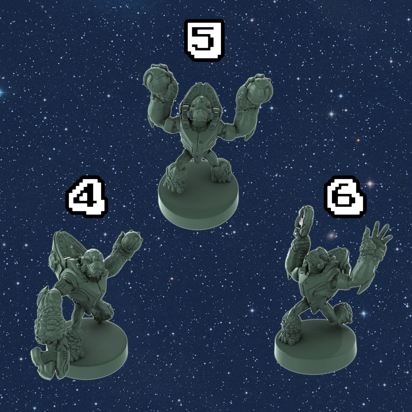 Grunt Covenant Miniatures 1:48 Scale Miniatures for Flashpoint and Tabletop- Galactic Armory - Sci-Fi Wargaming Figures