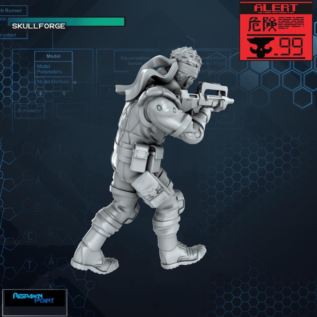 Solid Viper - SkullForge Studios - Tabletop Miniatures for Tactical Espionage Action - High Quality 3D Printed Resin Minis- Unpainted