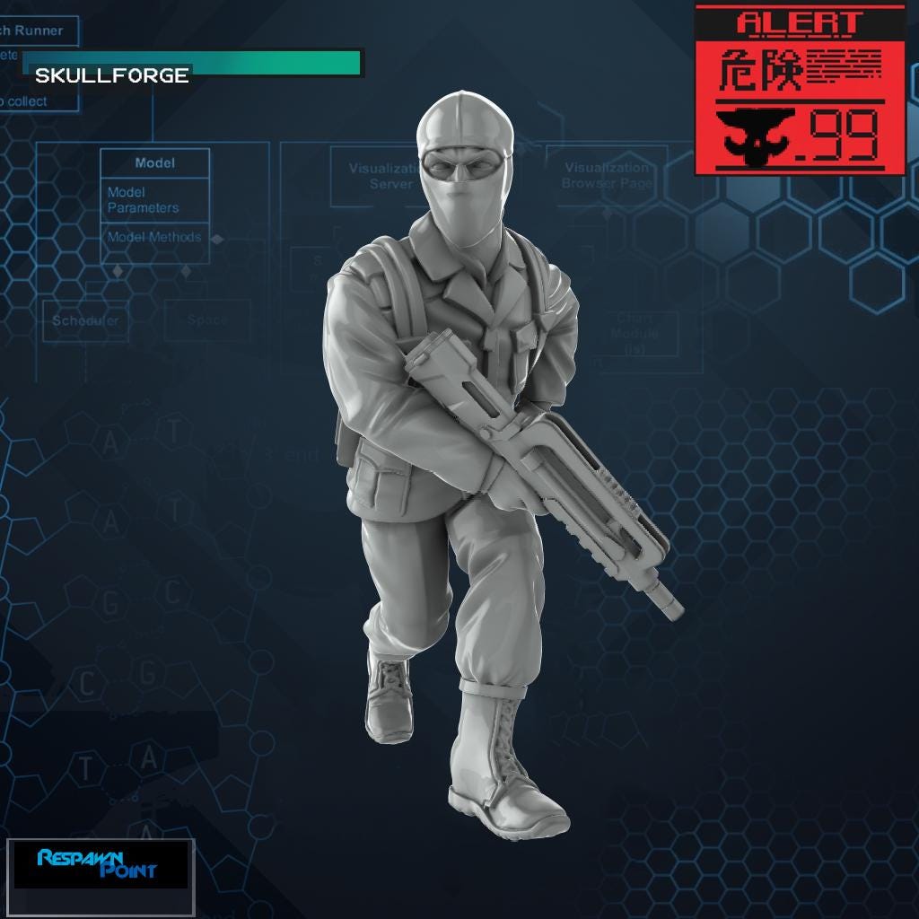 Generic Wolf Soldiers - SkullForge Studios - Tabletop Miniatures for Tactical Espionage Action - High Quality 3D Printed Minis - Unpainted