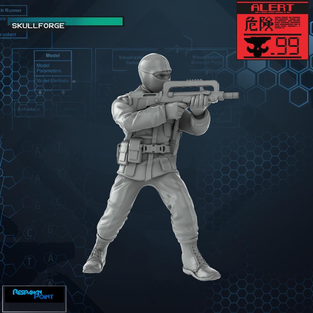 Generic Wolf Soldiers - SkullForge Studios - Tabletop Miniatures for Tactical Espionage Action - High Quality 3D Printed Minis - Unpainted