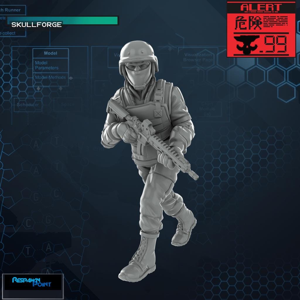 Elite Wolf Soldiers - SkullForge Studios - Tabletop Miniatures for Tactical Espionage Action - High Quality 3D Printed Minis - Unpainted
