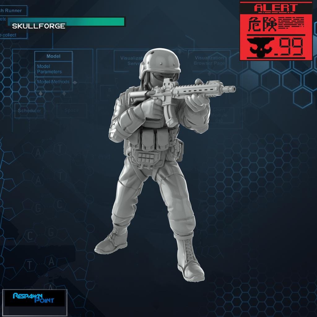Elite Wolf Soldiers - SkullForge Studios - Tabletop Miniatures for Tactical Espionage Action - High Quality 3D Printed Minis - Unpainted