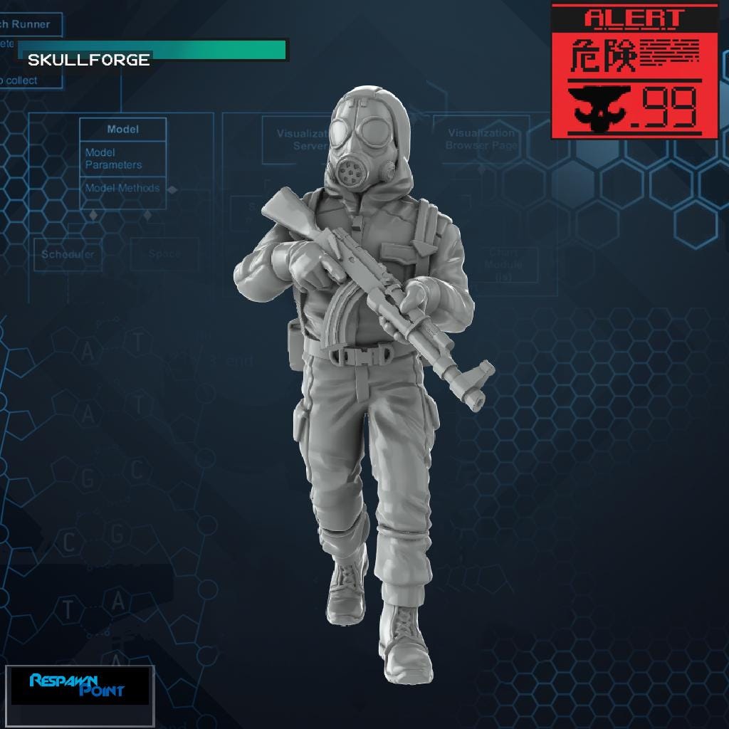 Biohazard Wolf Soldiers - SkullForge Studios - Tabletop Miniatures for Tactical Espionage Action - High Quality 3D Print Minis - Unpainted