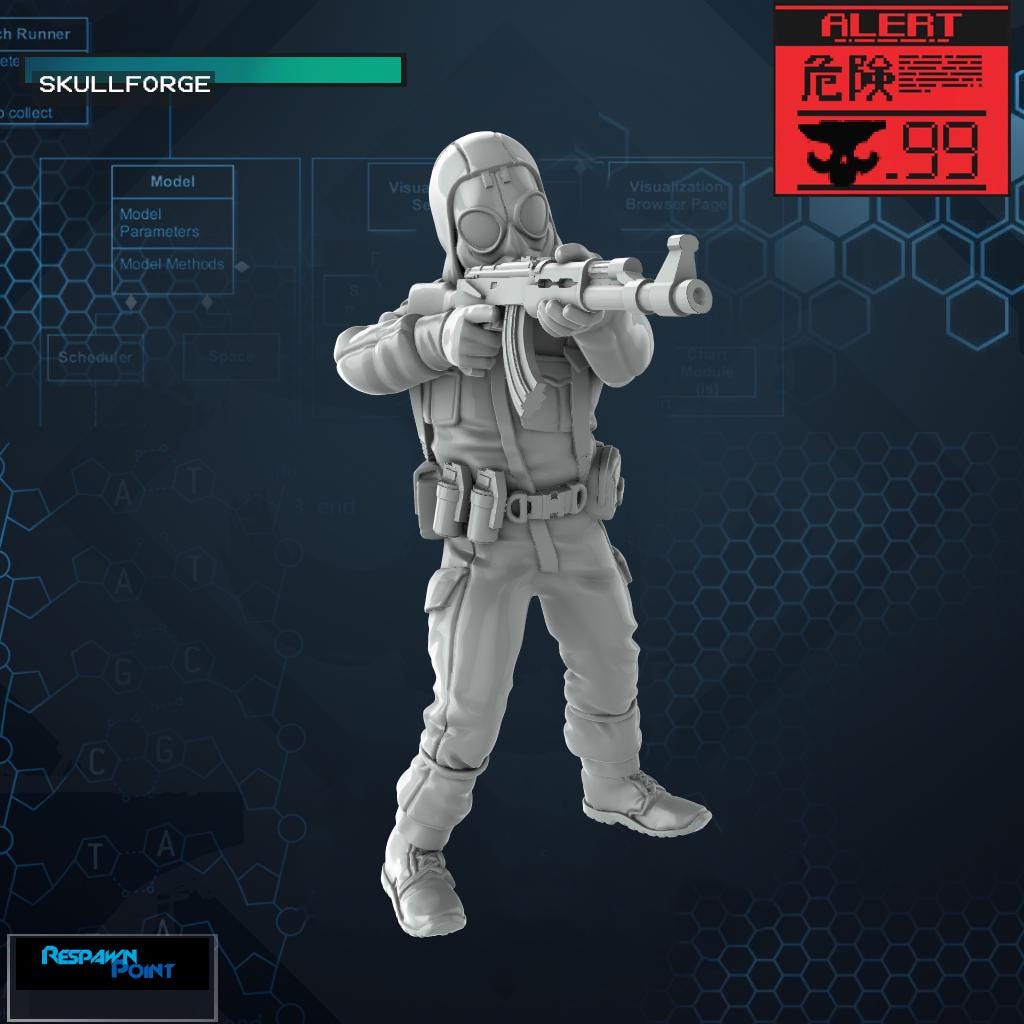 Biohazard Wolf Soldiers - SkullForge Studios - Tabletop Miniatures for Tactical Espionage Action - High Quality 3D Print Minis - Unpainted