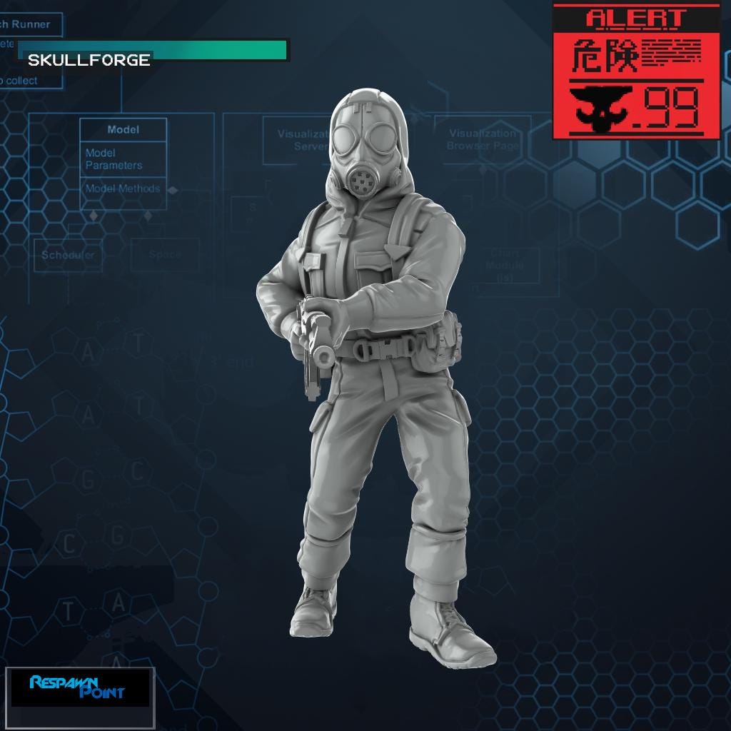 Biohazard Wolf Soldiers - SkullForge Studios - Tabletop Miniatures for Tactical Espionage Action - High Quality 3D Print Minis - Unpainted