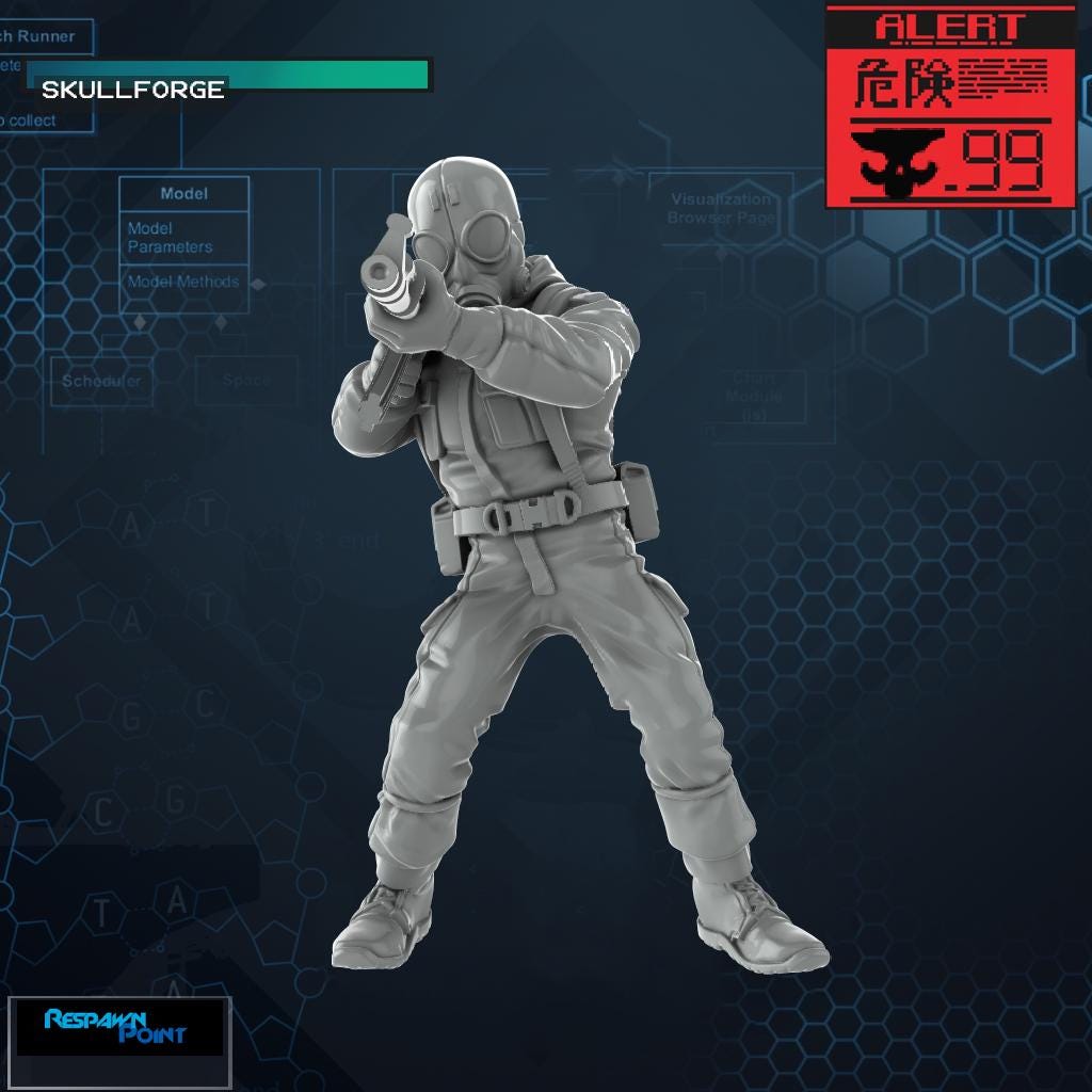 Biohazard Wolf Soldiers - SkullForge Studios - Tabletop Miniatures for Tactical Espionage Action - High Quality 3D Print Minis - Unpainted