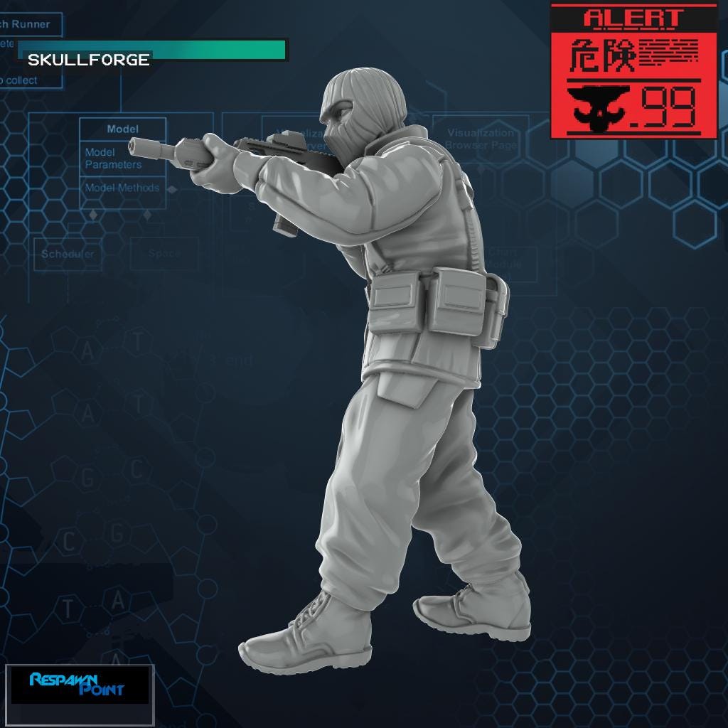Tundra Wolf Soldiers - SkullForge Studios - Tabletop Miniatures for Tactical Espionage Action - High Quality 3D Printed Minis - Unpainted