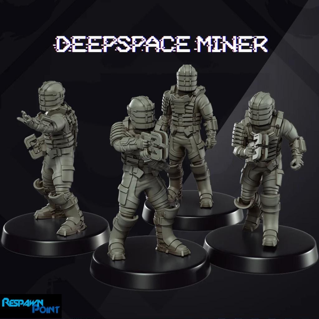 Deepspace Miner - SkullForge Studios - Tabletop Miniatures for Sci-Fi Survival Horror - High Quality 3D Printed Minis - Unpainted