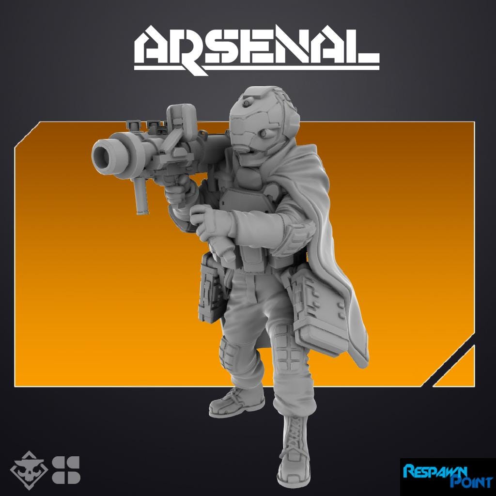 Arsenal: Fireteam Alpha - SkullForge Studios - Tabletop Miniatures for Sci-Fi Combat - High Quality 3D Printed Minis - Unpainted