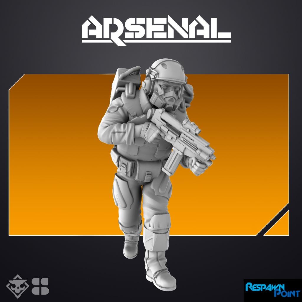 Arsenal: Fireteam Beta- SkullForge Studios - Tabletop Miniatures for Sci-Fi Combat - High Quality 3D Printed Minis - Unpainted