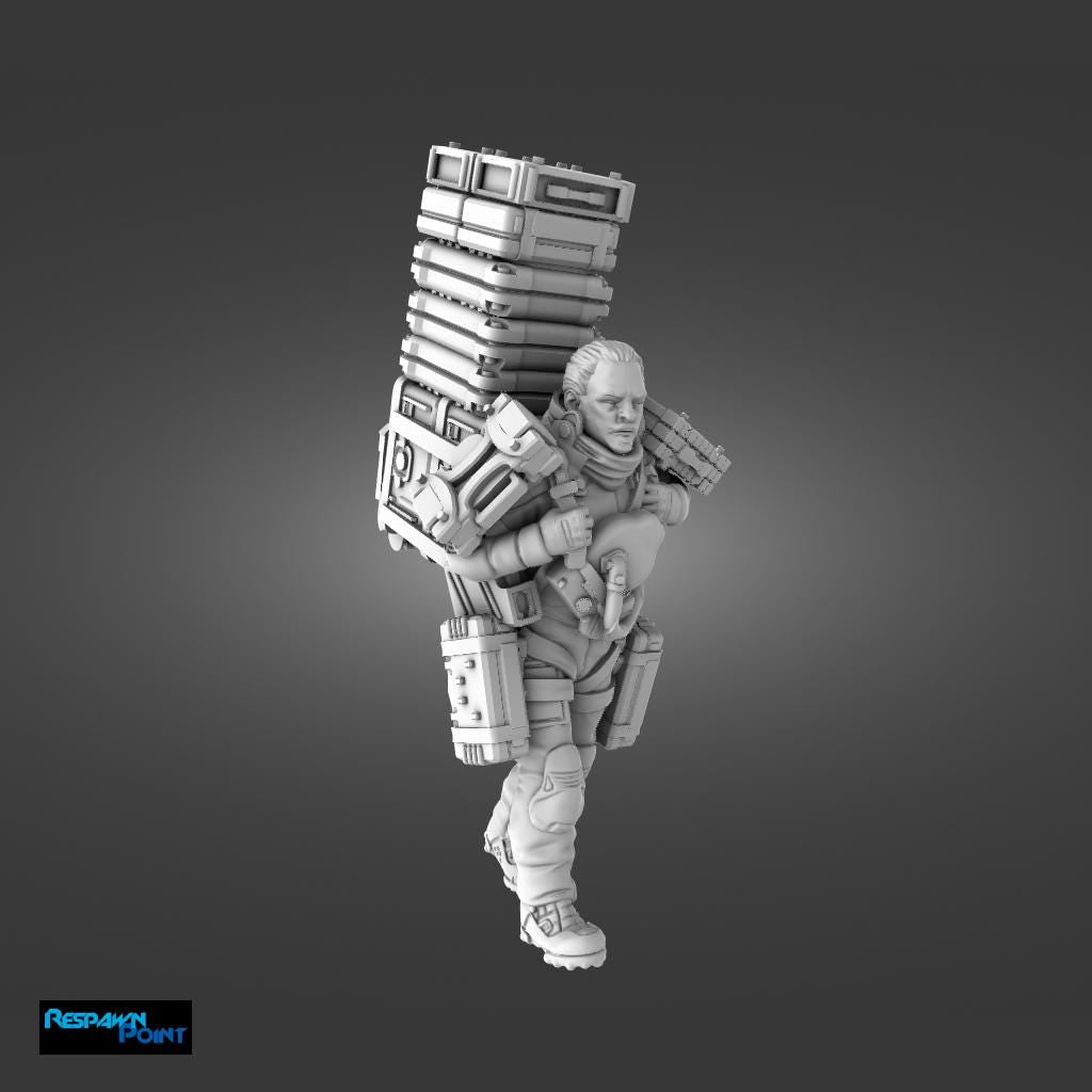 The Stranded Courier - SkullForge Studios - Sci-Fi Tabletop Miniatures - High Quality 3D Printed Resin Minis- Unpainted