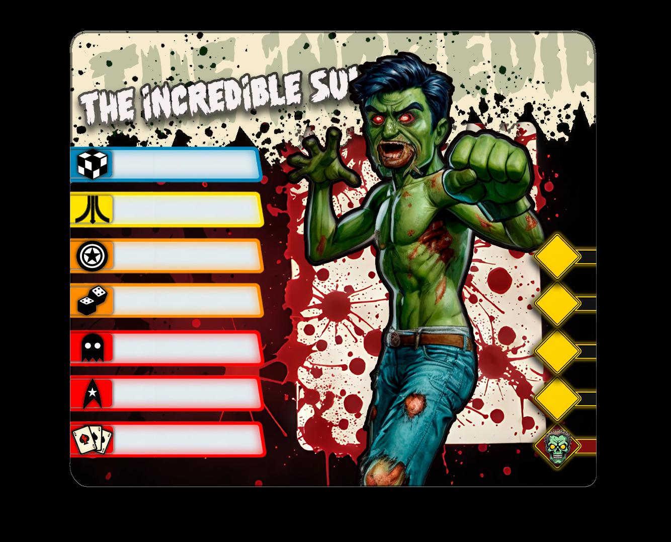 Incredible Sulk - Zombie-Con: The Walking Nerds - Tabletop Miniatures for Zombicide and Horror Games - High Quality 3D Printed Resin Minis