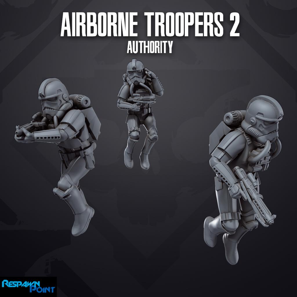 Authority Airborne Troopers - SkullForge Studios - Tabletop Miniatures for Sci-Fi Galactic Battles - High Quality 3D Printed Minis