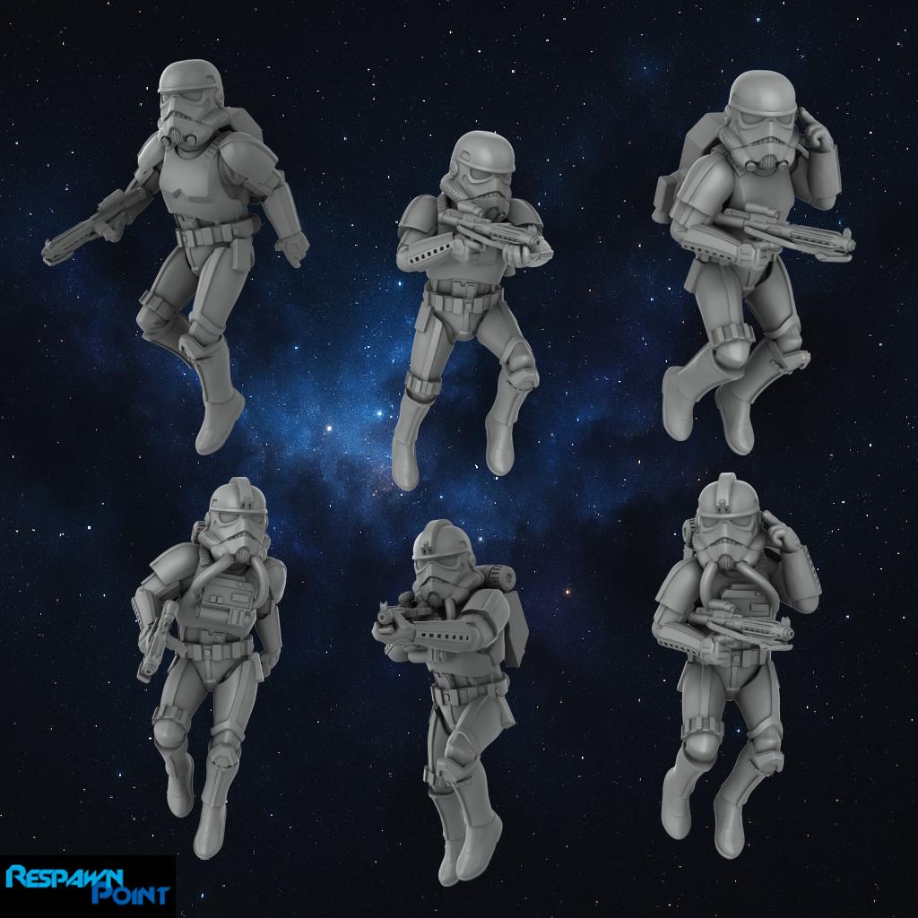 Authority Airborne Troopers - SkullForge Studios - Tabletop Miniatures for Sci-Fi Galactic Battles - High Quality 3D Printed Minis