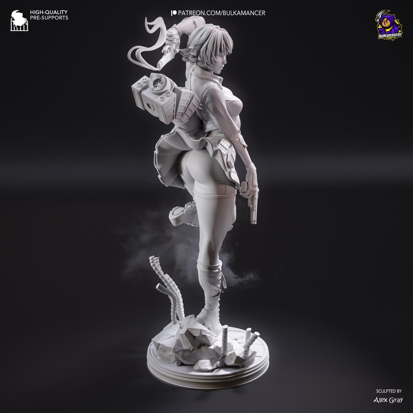 Lady (Devil May Cry 3) - Bulkamancer Sculpts - 1/8 Scale Statue - High Quality 3D Printed Multipart Resin Kit - Unpainted