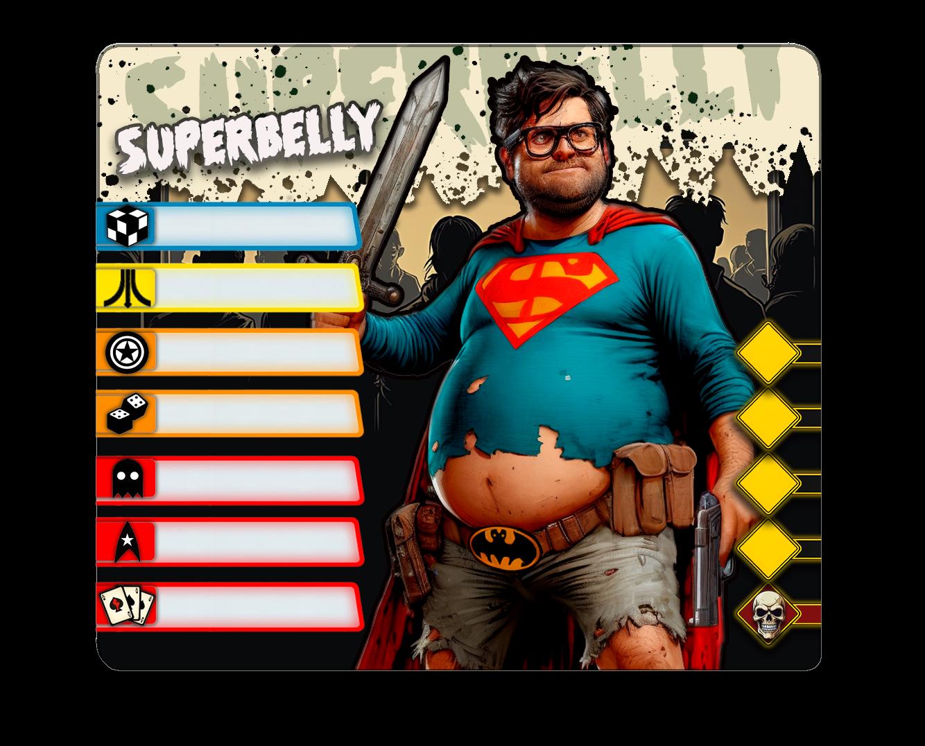 Superbelly - Zombie-Con: The Walking Nerds - Tabletop Miniatures for Zombicide and Horror Games - High Quality 3D Printed Resin Minis