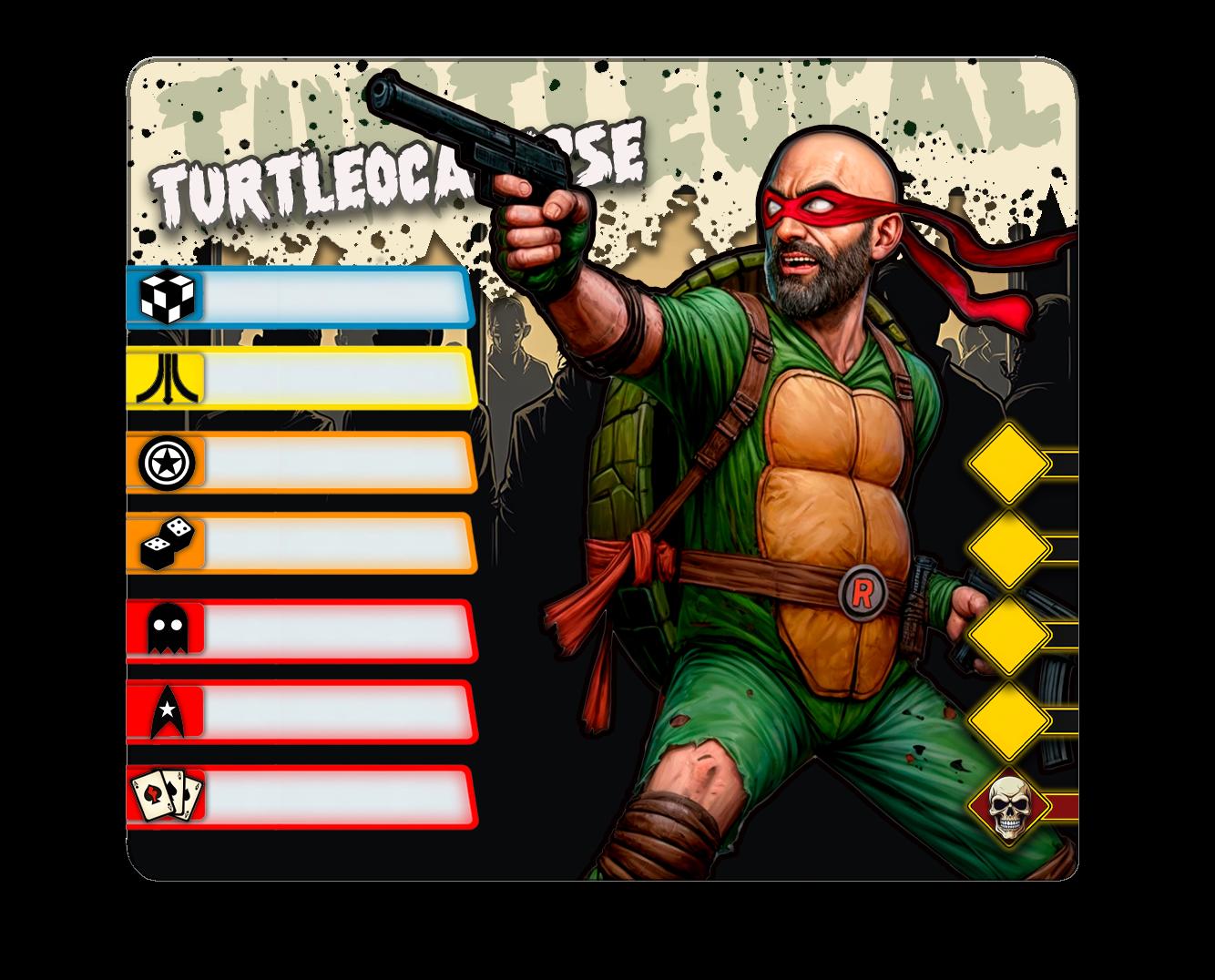 Turtleocalypse - Zombie-Con: The Walking Nerds - Tabletop Miniatures for Zombicide and Horror Games - High Quality 3D Printed Resin Minis