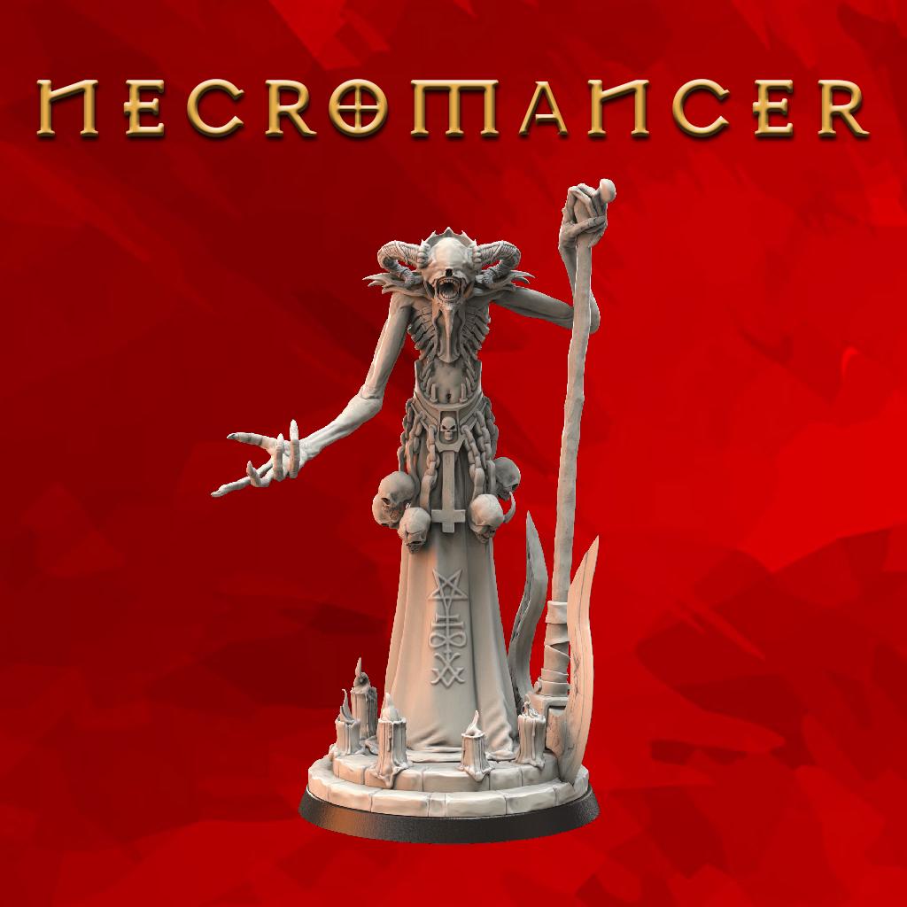 Necromancer / Lord - Doomed Batallions - Tabletop Miniatures ideal for Trench Crusade - High Quality 3D Printed Minis - Unpainted