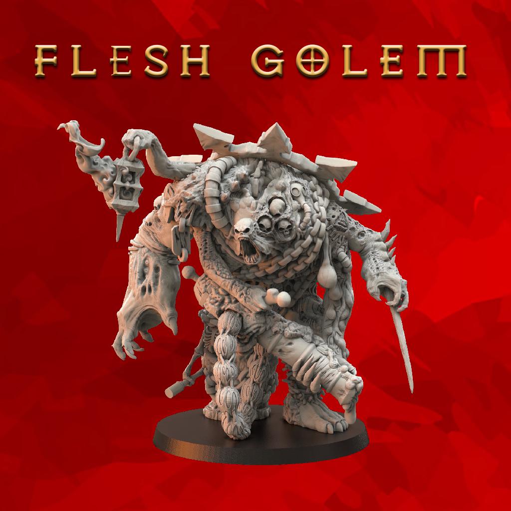 Flesh Golem / Amalgam- Doomed Batallions - Tabletop Miniatures ideal for Trench Crusade - High Quality 3D Printed Minis - Unpainted