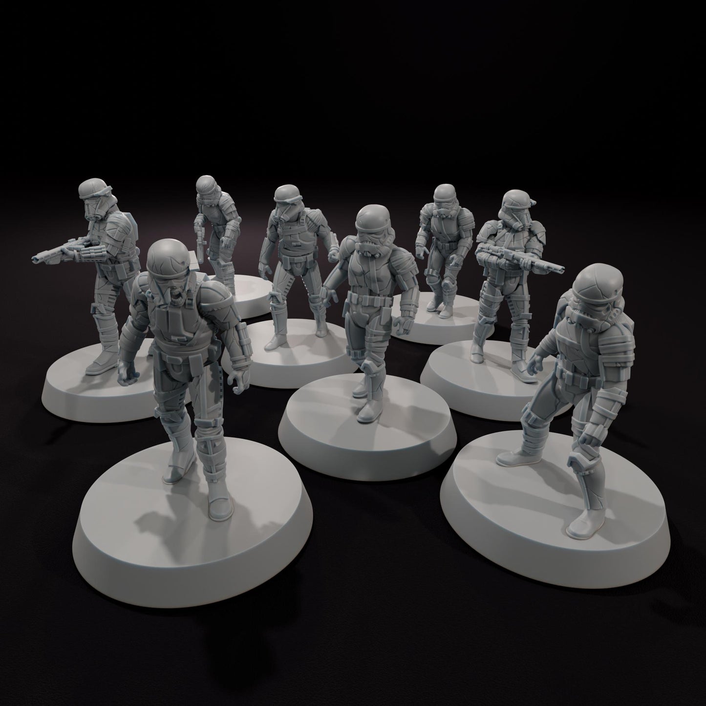 Zombie Dusk Troopers - SkullForge Studios - Tabletop Miniatures for Sci-Fi Galactic Battles - High Quality 3D Printed Minis