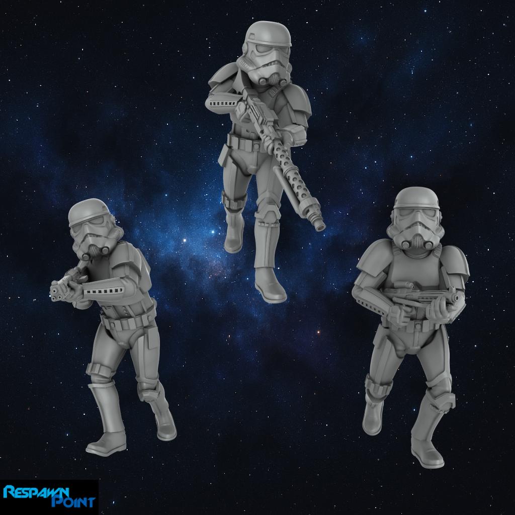 Authority Combat Troopers - SkullForge Studios - Tabletop Miniatures for Sci-Fi Galactic Battles - High Quality 3D Printed Minis