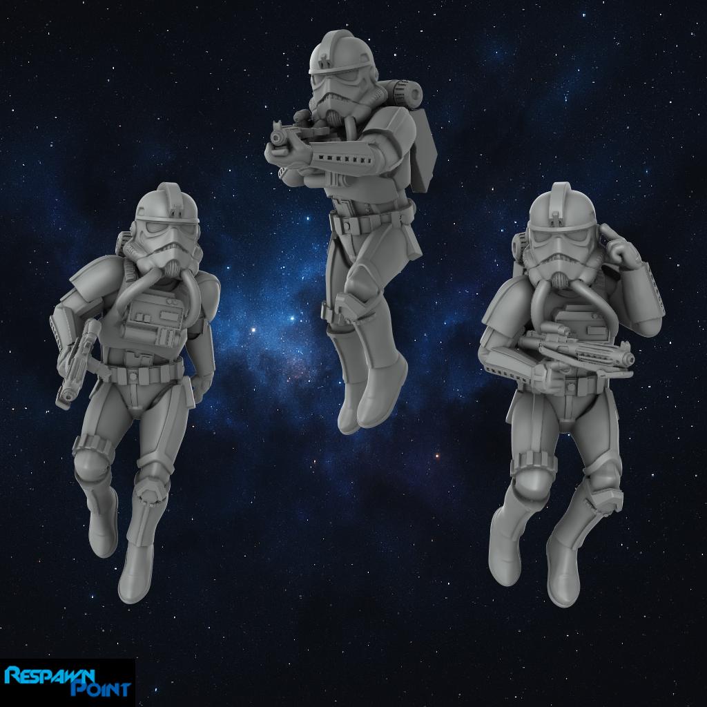 Authority Airborne Troopers - SkullForge Studios - Tabletop Miniatures for Sci-Fi Galactic Battles - High Quality 3D Printed Minis