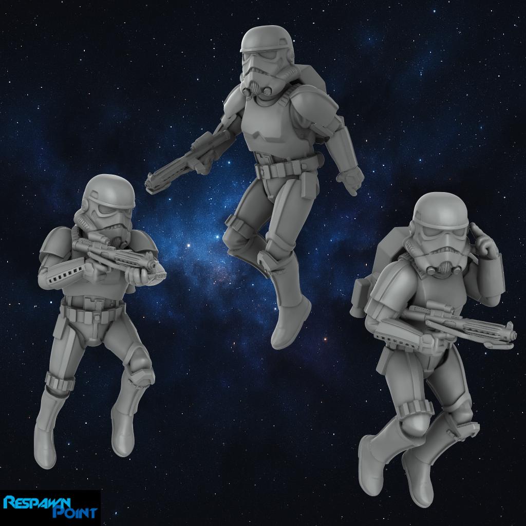 Authority Airborne Troopers - SkullForge Studios - Tabletop Miniatures for Sci-Fi Galactic Battles - High Quality 3D Printed Minis