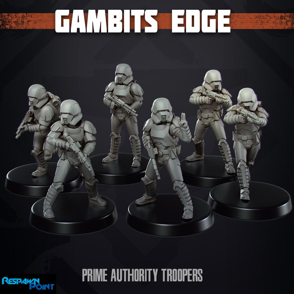 Prime Authority Troopers - SkullForge Studios - Tabletop Miniatures for Sci-Fi Galactic Battles - High Quality 3D Printed Minis
