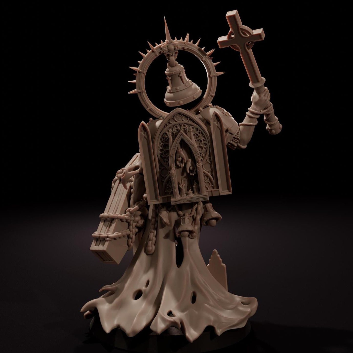 Mourning Bell / Shrine Anchorite - Wraith Pilgrims - Tabletop Miniatures ideal for Trench Crusade - High Quality Unpainted 3D Printed Minis