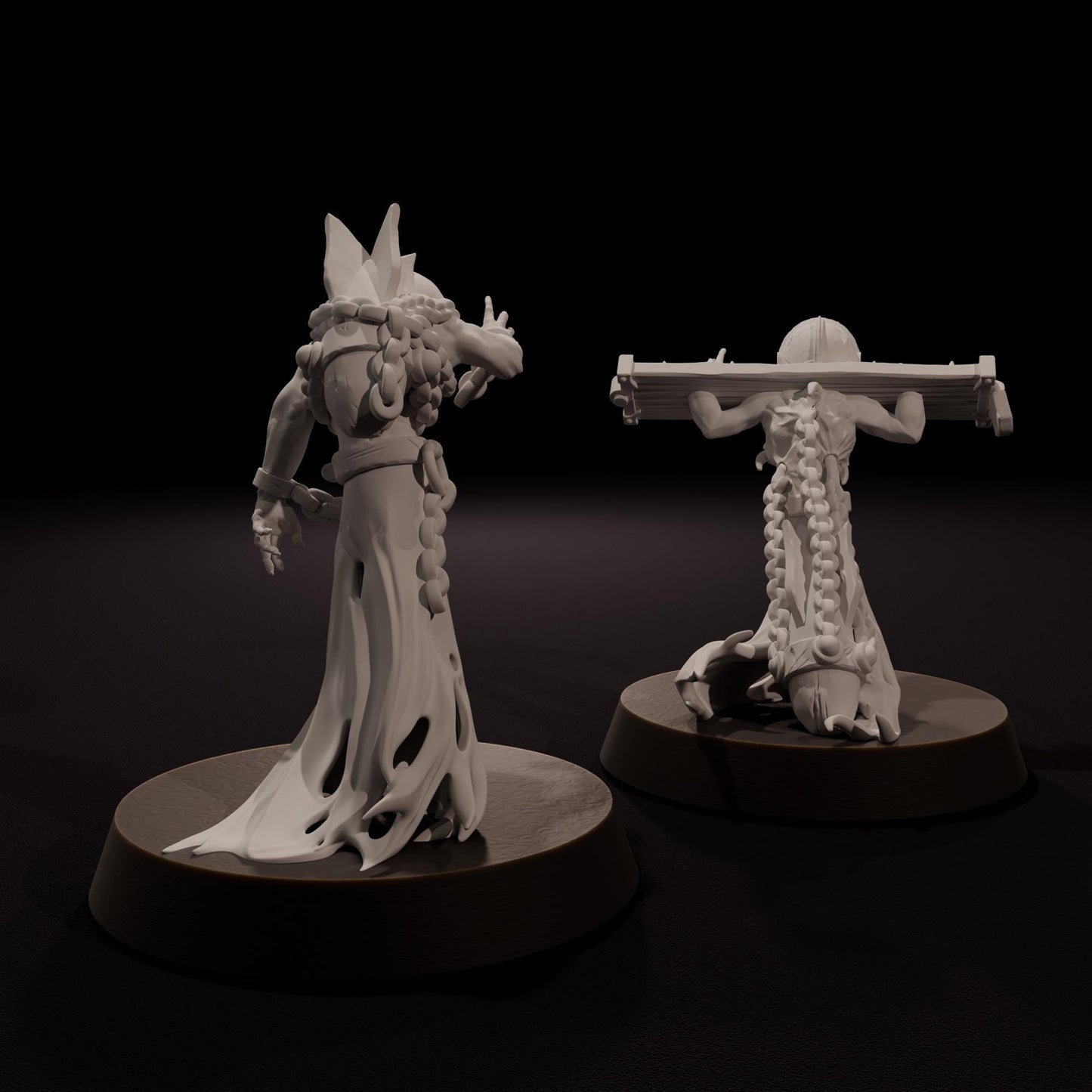 Prisoners - Wraith Pilgrims - Tabletop Miniatures ideal for Trench Crusade - High Quality Unpainted 3D Printed Minis
