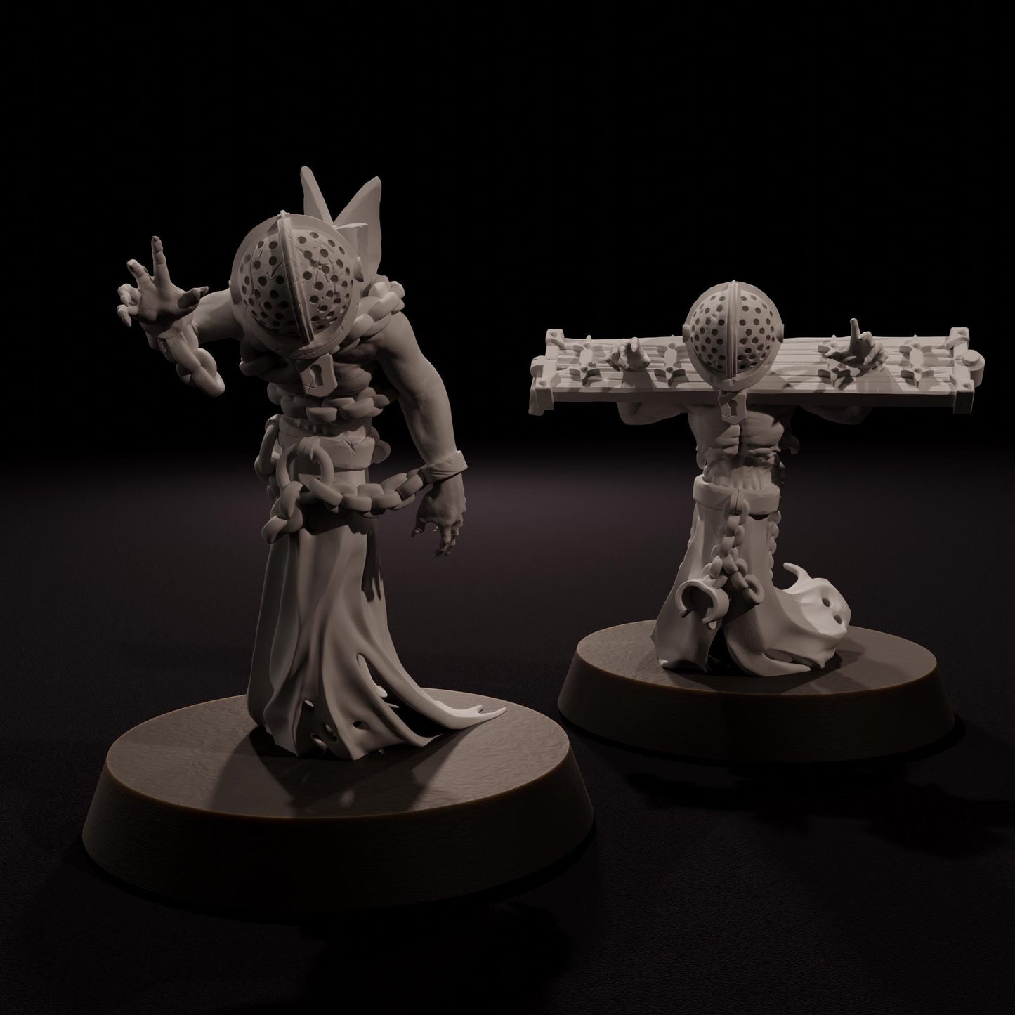 Prisoners - Wraith Pilgrims - Tabletop Miniatures ideal for Trench Crusade - High Quality Unpainted 3D Printed Minis