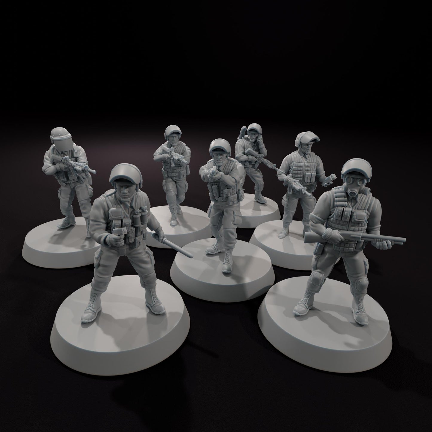 The Federal Agency Survivors - Outbreak Survival - SkullForge Studios - 3D Printed Resin Figures for STALKER, Fallout, Zona Alfa