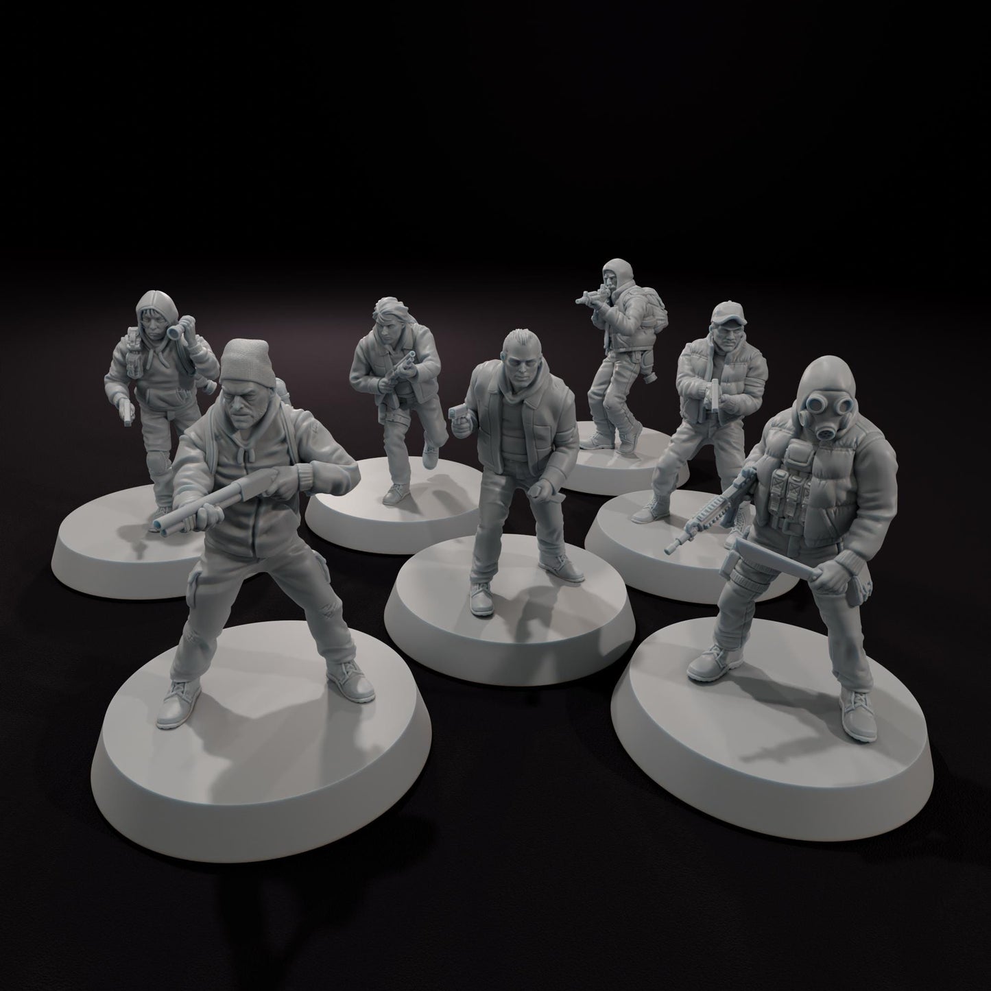 The Quarantine Zone Survivors - Outbreak Survival - SkullForge Studios - 3D Printed Resin Figures for STALKER, Fallout, Zona Alfa